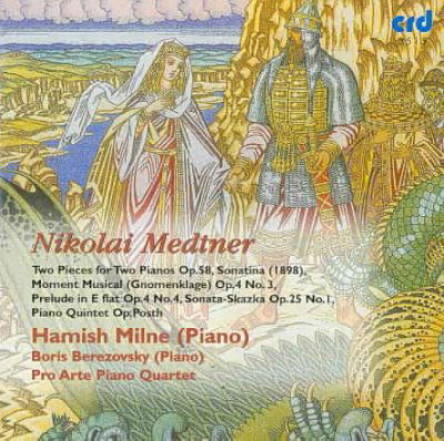 Two Pieces for Two Pianos Op 58 - Medtner / Milne / Pro Arte Piano Quartet - Musiikki - CRD - 0708093351527 - perjantai 1. toukokuuta 2009