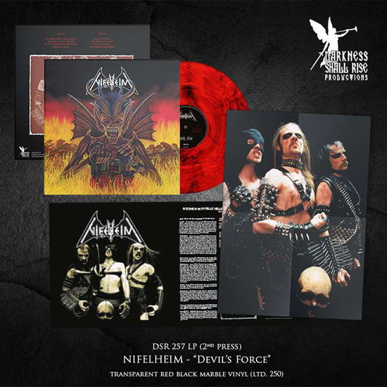 Cover for Nifelheim · Devil's Force (Transparent Red Black Marble Vinyl) (LP) (2025)