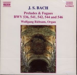 Cover for Johann Sebastian Bach · Preludes &amp; Fugues Bwv 536 (CD) (1993)