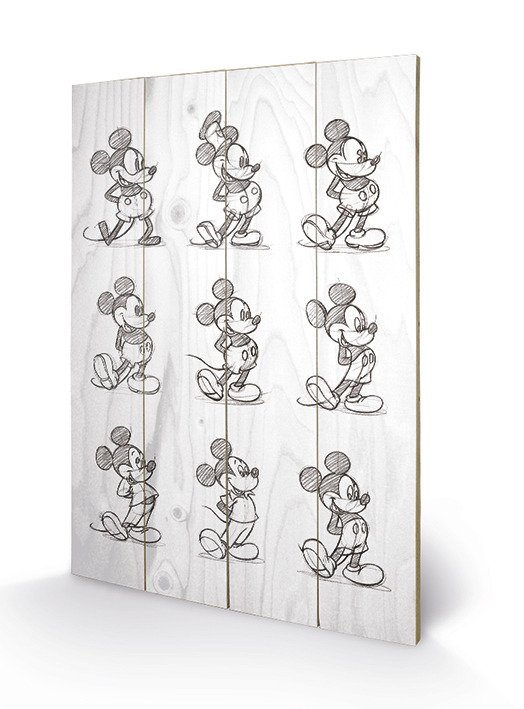 DISNEY - Printing on wood 40X59 - Mickey Mouse Mul - Disney - Merchandise -  - 5050293170527 - 7. februar 2019