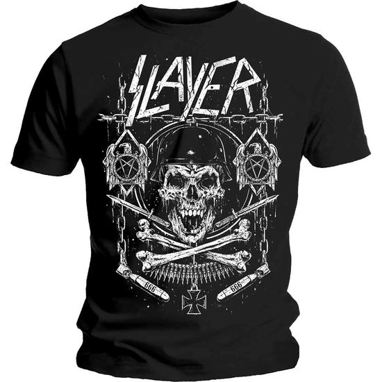 Slayer Unisex T-Shirt: Skull & Bones Revised - Slayer - Koopwaar - Global - Apparel - 5055979978527 - 26 november 2018