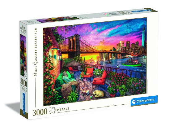 Cover for Clementoni · Puslespil HQC Manhatten Balcony Sunset, 3000 brikker (Jigsaw Puzzle) (2023)
