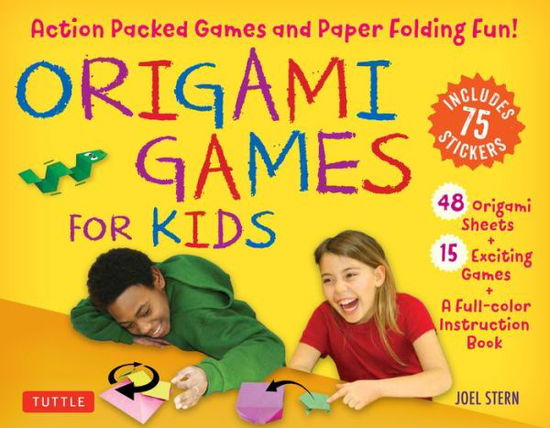 Origami Games for Kids Kit: Action Packed Games and Paper Folding Fun! [Origami Kit with Book, 48 Papers, 75 Stickers, 15 Exciting Games, Easy-to-Assemble Game Pieces] - Joel Stern - Książki - Tuttle Publishing - 9780804848527 - 16 października 2018