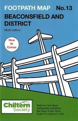 Cover for Nick Moon · Footpath Map No. 13 Beaconsfield and District: Ninth Edition - In Colour - Chiltern Society Footpath Maps (Paperback Book) [9 Revised edition] (2023)