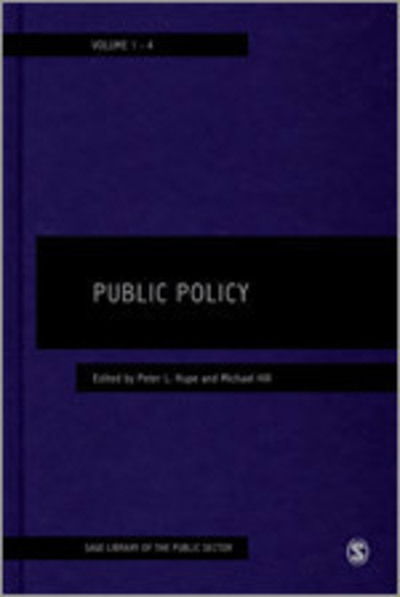 Cover for Michael Hill · Public Policy - SAGE Library of the Public Sector (Hardcover Book) [Four-volume Set Ed. edition] (2012)