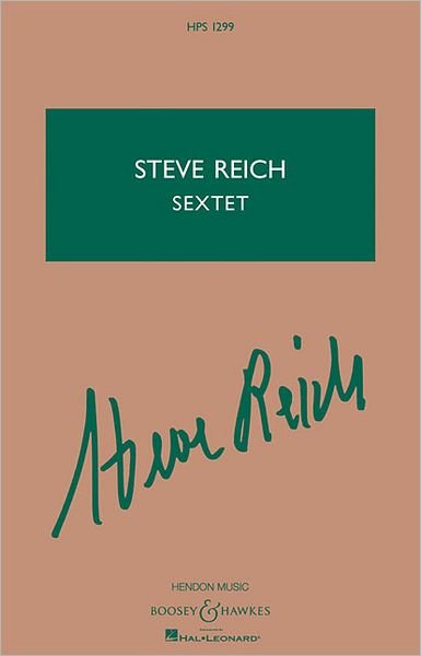 Cover for Steve Reich · Sextet (Paperback Bog) (2011)