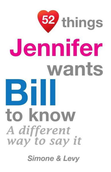 Cover for J L Leyva · 52 Things Jennifer Wants Bill to Know: a Different Way to Say It (Paperback Book) (2014)