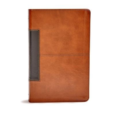 Cover for CSB Bibles by Holman CSB Bibles by Holman · CSB Single-Column Personal Size Bible, Tan / Black LeatherTouch (Leather Book) (2019)