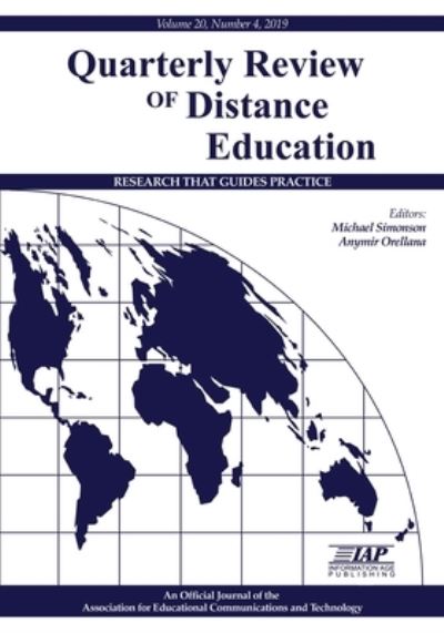 Cover for Michael Simonson · Quarterly Review of Distance Education Volume 20 Number 4 2019 (Paperback Book) (2020)