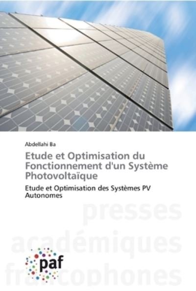 Cover for Ba · Etude et Optimisation du Fonctionnem (Bog) (2019)