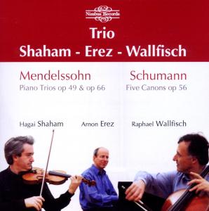 Cover for Mendelssohn / Schumann / Wallfisch / Shaham / Erez · Trios (CD) (2012)