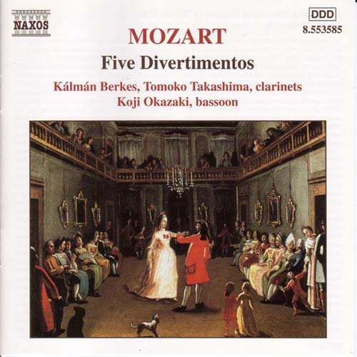 Cover for Mozart / Berkes / Takashima / Okazaki · 5 Divertimentos K 439b (CD) (2000)