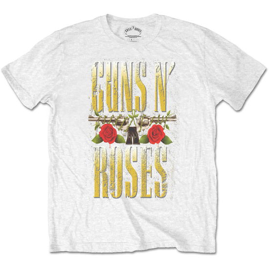 Cover for Guns N' Roses · Guns N' Roses Unisex T-Shirt: Big Guns (T-shirt) [size S] [White - Unisex edition]