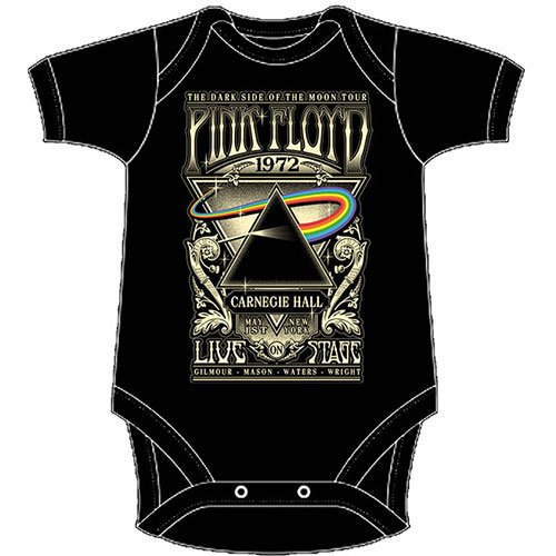 Cover for Pink Floyd · Pink Floyd Kids Baby Grow: Carnegie Hall Poster (0-3 Months) (CLOTHES) [size 0-6mths] [Black - Kids edition]