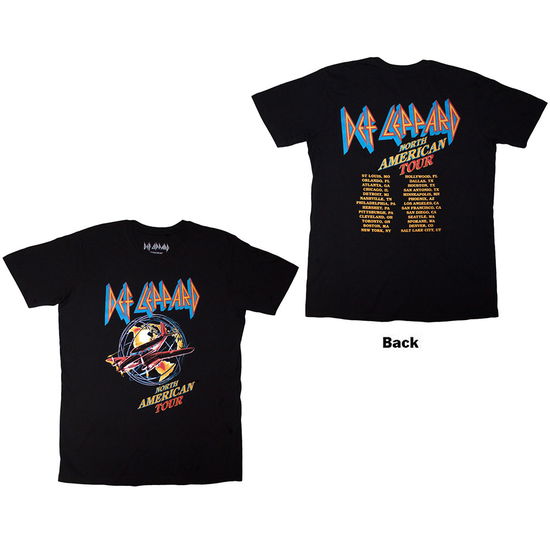 Cover for Def Leppard · Def Leppard Unisex T-Shirt: North American Tour (Black) (Back Print) (T-shirt) [size XL] (2025)