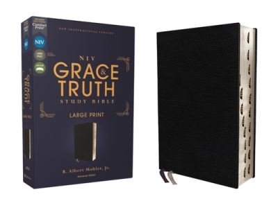Cover for Zondervan · NIV, The Grace and Truth Study Bible, Large Print, European Bonded Leather, Black, Red Letter, Thumb Indexed, Comfort Print (Læderbog) (2021)