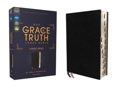 NIV, The Grace and Truth Study Bible, Large Print, European Bonded Leather, Black, Red Letter, Thumb Indexed, Comfort Print - Zondervan - Books - Zondervan - 9780310447528 - August 24, 2021