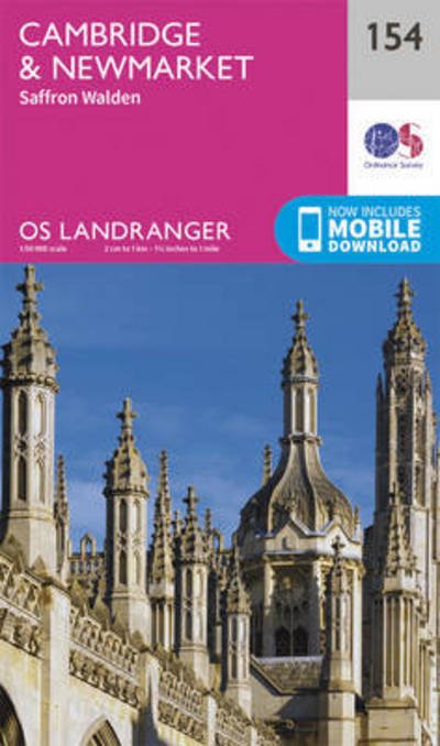 Cover for Ordnance Survey · Cambridge, Newmarket &amp; Saffron Walden - OS Landranger Map (Kort) [February 2016 edition] (2016)