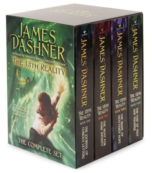 Cover for James Dashner · The 13th Reality: the Complete Set: the Journal of Curious Letters; the Hunt for Dark Infinity; the Blade of Shattered Hope; the Void of Mist and Thunder (Taschenbuch) [Boxed Set edition] (2013)