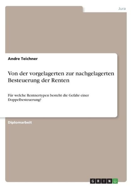 Cover for Teichner · Von der vorgelagerten zur nach (Bog)