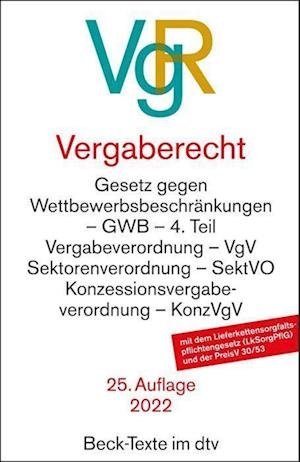 Cover for Dtv Verlagsgesellschaft · Vergaberecht (Paperback Bog) (2022)
