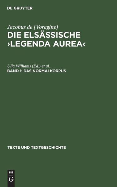 Die elsa?ssische "Legenda aurea" - Jacobus de Voragine - Książki - Niemeyer - 9783484103528 - 1980