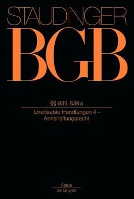 BGB.§§ 839,839a - Staudinger - Książki -  - 9783805911528 - 28 listopada 2012