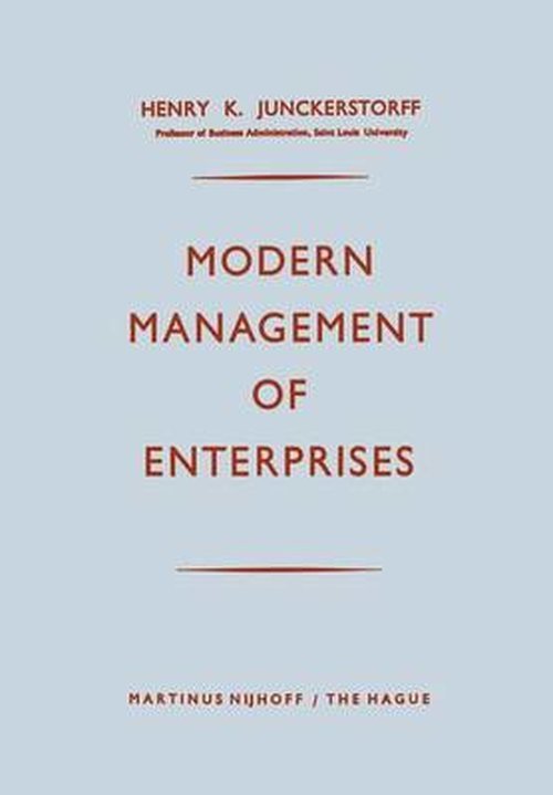 Henry K. Junckerstorff · Modern Management of Enterprises (Taschenbuch) (1960)