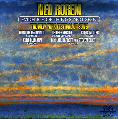 Cover for Rorem Evidence of Things Not (CD) (2009)