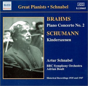 Piano Concerto 2 / Kinderszenen Op 15 - Brahms / Schumann / Schnabel / Boult / Bbc So - Musik - Naxos Historical - 0636943166529 - 20. november 2001