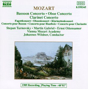 Cover for Mozart / Wildner · Concertos for Bassoon, Oboe &amp; Clarinet (CD) (1992)