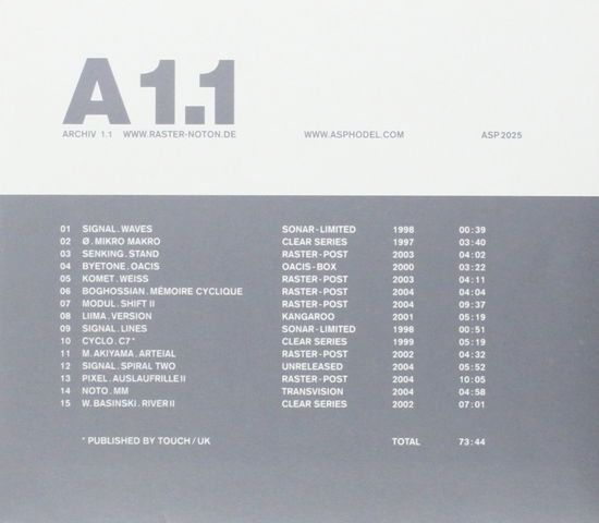 Archiv 1.1 - Various Artists - Música - Asphodel - 0753027202529 - 19 de julio de 2004