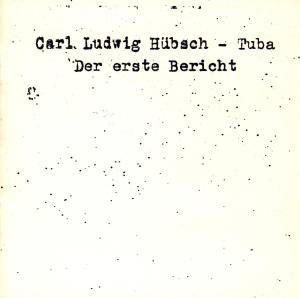 Cover for Carl Ludwig Hubsch-Der Erste Bericht (CD) (2015)