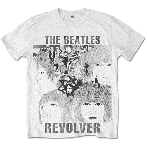 Cover for The Beatles · The Beatles Unisex Tee: Revolver (Sublimated) (Klær) [size S] [Sublimated,White - Unisex edition]