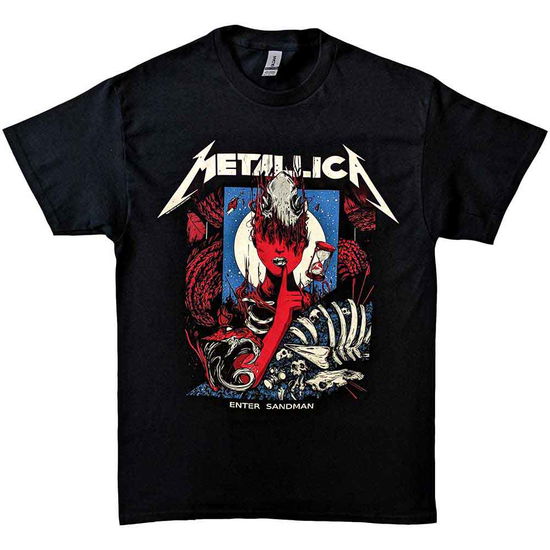 Metallica Unisex T-Shirt: Enter Sandman Poster - Metallica - Gadżety -  - 5056187761529 - 