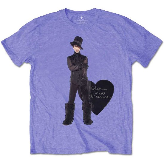 Prince Unisex T-Shirt: Heart Purple - Prince - Koopwaar -  - 5056561006529 - 