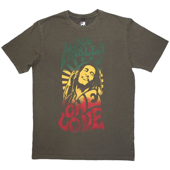 Bob Marley · Bob Marley Unisex Stone Wash T-Shirt: One Love Gradient (T-shirt) [size S] (2024)