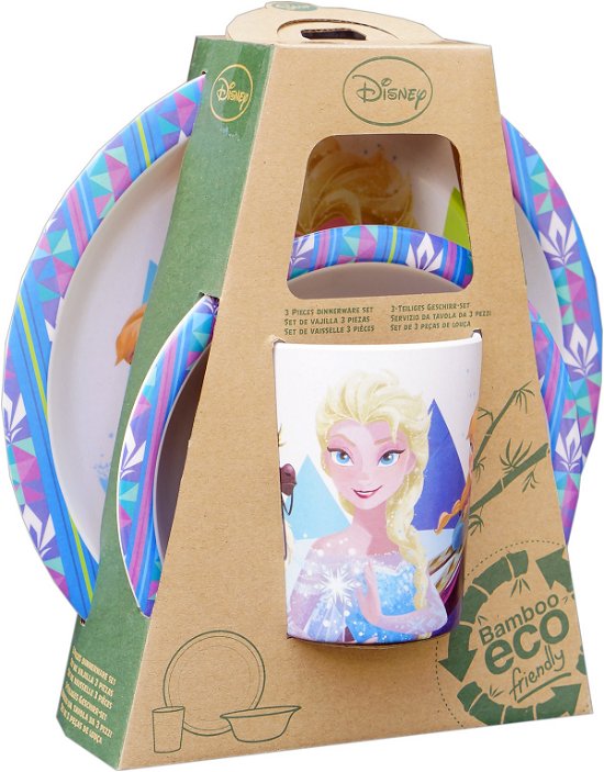 Frozen Bamboo 3 Pcs Meal Time Set - Frozen - Barbo Toys - Andet - GAZELLE BOOK SERVICES - 5704976015529 - 13. december 2021