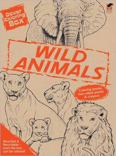 Dover Coloring Box -- Wild Animals - Dover Fun Kits - Dover Dover - Gadżety - Dover Publications Inc. - 9780486473529 - 29 lipca 2011