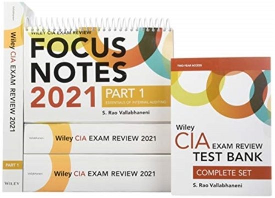 Cover for S. Rao Vallabhaneni · Wiley CIA Exam Review 2021: Focus Notes + Test Bank Complete Set (2-year access) (Paperback Book) (2021)