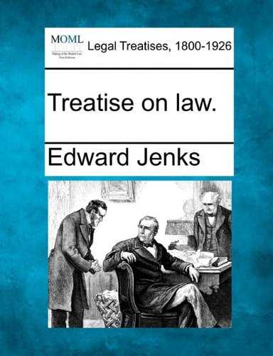 Cover for Edward Jenks · Treatise on Law. (Paperback Bog) (2010)