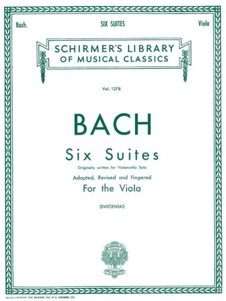 Cover for Johann Sebastian Bach · 6 Suites Schirmer Library of Classics Volume 1278 Viola Solo (Bog) (1986)