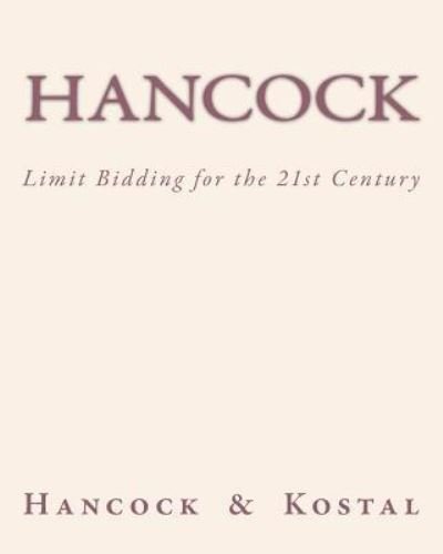 Hancock - Irv Kostal - Livros - Createspace Independent Publishing Platf - 9781534841529 - 27 de outubro de 2016