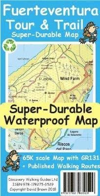 Cover for David Brawn · Fuerteventura Tour and Trail Map (Landkart) (2018)