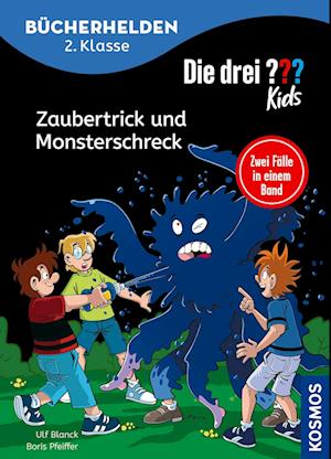 Cover for Boris Pfeiffer · Die drei ??? Kids, Bücherhelden 2. Klasse, Doppelband 1, Zaubertrick und Monsterschreck (Buch) (2024)