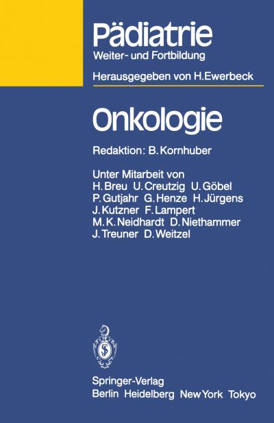 Cover for Bernhard Kornhuber · Onkologie - Padiatrie: Weiter- Und Fortbildung (Paperback Book) (1984)