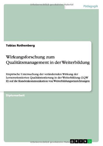 Cover for Rothenberg · Wirkungsforschung zum Qualit (Book) [German edition] (2013)