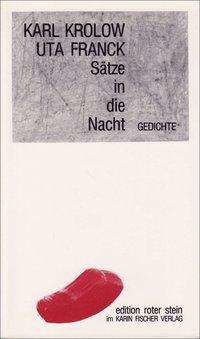 Cover for Krolow · Sätze in die Nacht (Book)