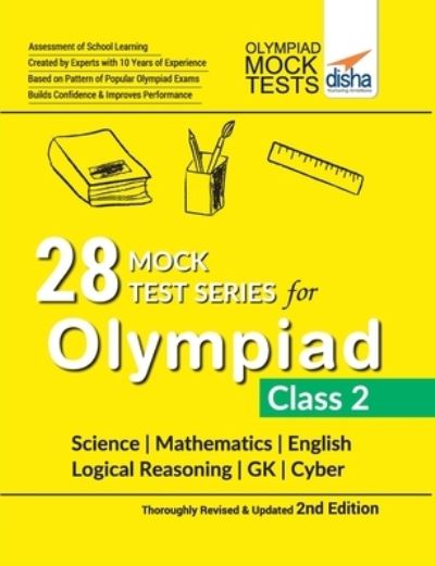 28 Mock Test Series for Olympiads Class 2 Science, Mathematics, English, Logical Reasoning, Gk & Cyber - Disha Experts - Książki - Disha Publication - 9789388240529 - 10 października 2019