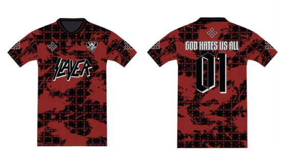 Slayer God Hates Us Rock FC Football Shirt Small - Slayer - Produtos - AMPLIFIED - 5054488994530 - 13 de julho de 2024